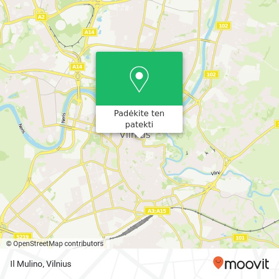 Il Mulino, Gedimino prospektas 2a 01103 Vilnius žemėlapis