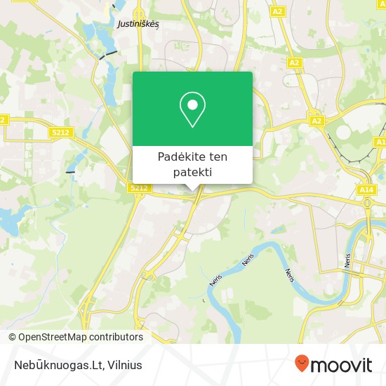 Nebūknuogas.Lt, Laisvės prospektas 05120 Vilnius žemėlapis