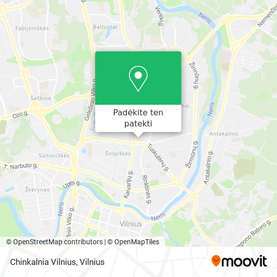 Chinkalnia Vilnius žemėlapis