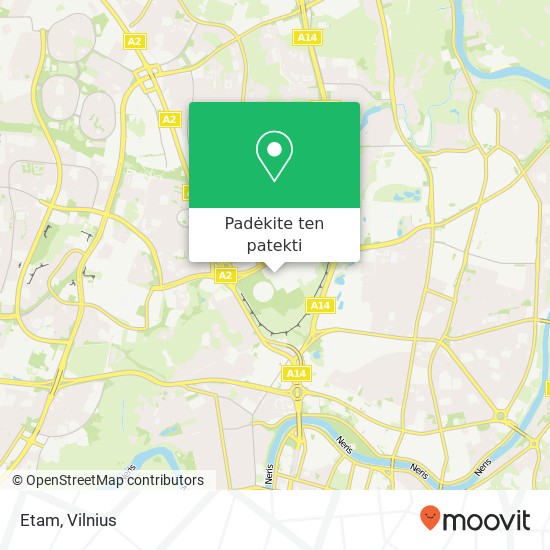 Etam, Ozo gatvė 25 07150 Vilnius žemėlapis