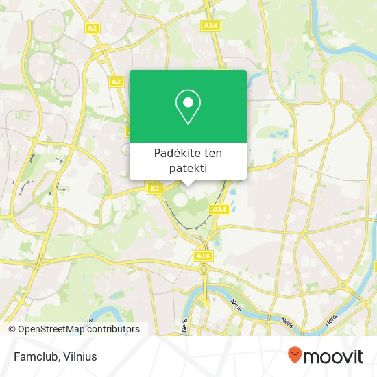 Famclub, Ozo gatvė 25 07150 Vilnius žemėlapis