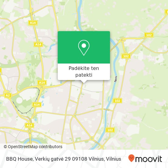 BBQ House, Verkių gatvė 29 09108 Vilnius žemėlapis