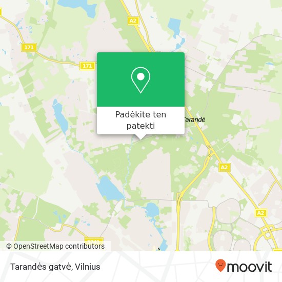 Tarandės gatvė žemėlapis