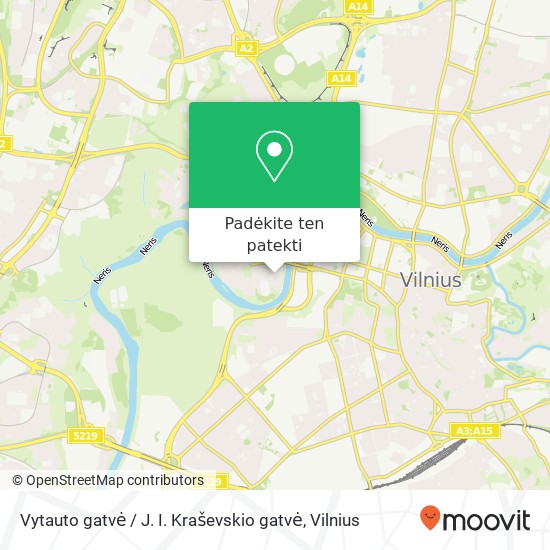 Vytauto gatvė / J. I. Kraševskio gatvė žemėlapis