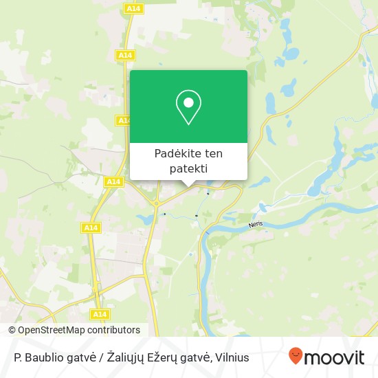 P. Baublio gatvė / Žaliųjų Ežerų gatvė žemėlapis