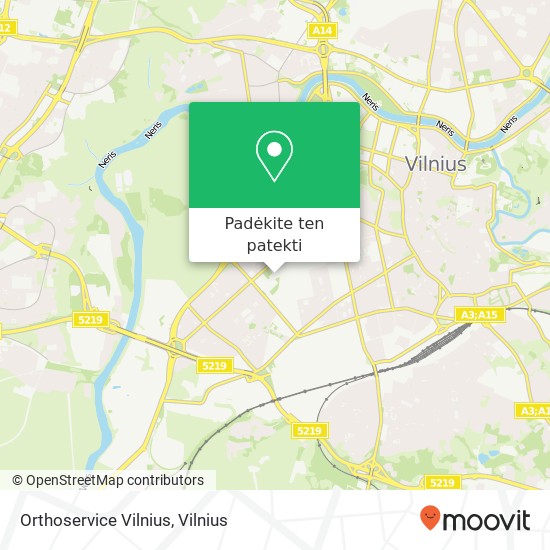Orthoservice Vilnius žemėlapis