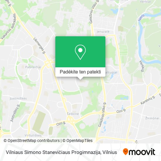 Vilniaus Simono Stanevičiaus Progimnazija žemėlapis