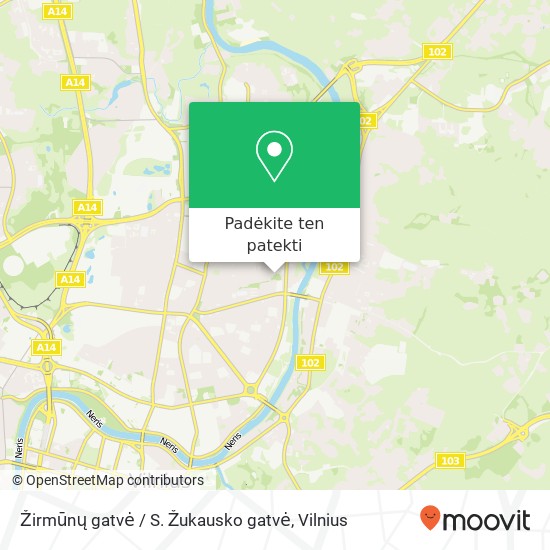 Žirmūnų gatvė / S. Žukausko gatvė žemėlapis