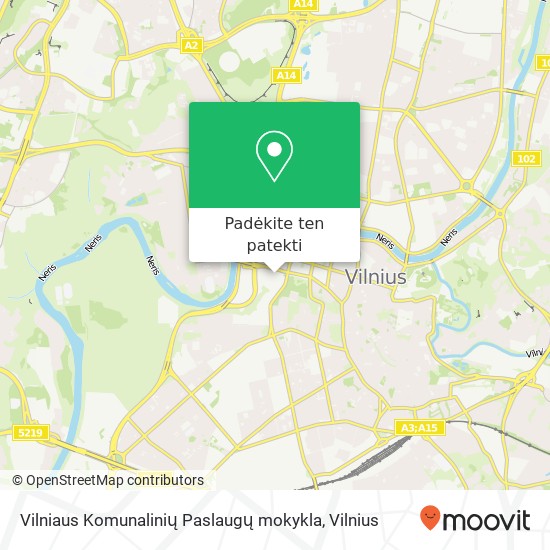 Vilniaus Komunalinių Paslaugų mokykla žemėlapis