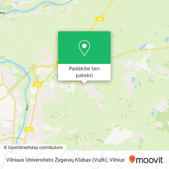 Vilniaus Universiteto Žygeivių Klubas (Vužk) žemėlapis