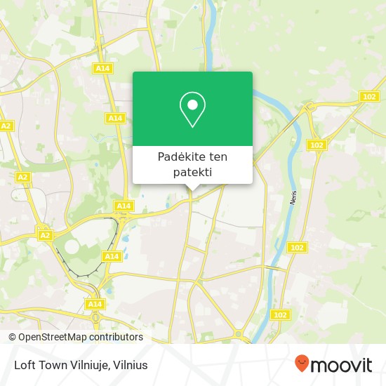 Loft Town Vilniuje žemėlapis