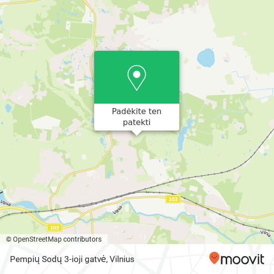 Pempių Sodų 3-ioji gatvė žemėlapis