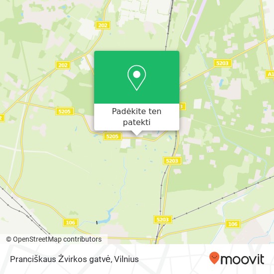 Pranciškaus Žvirkos gatvė žemėlapis