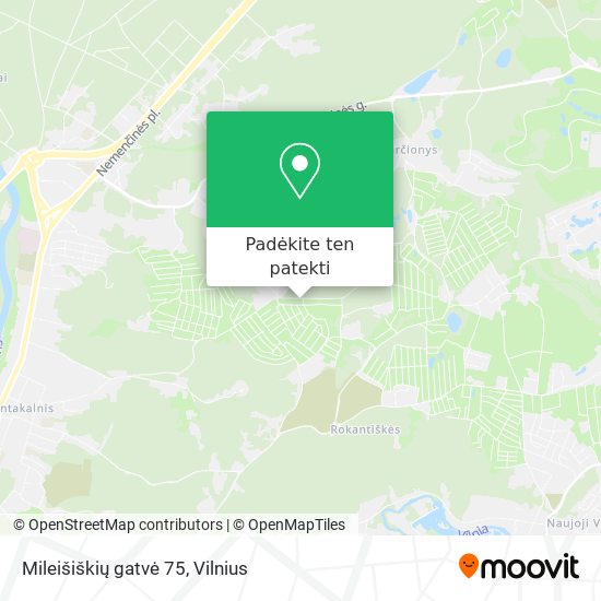 Mileišiškių gatvė 75 žemėlapis
