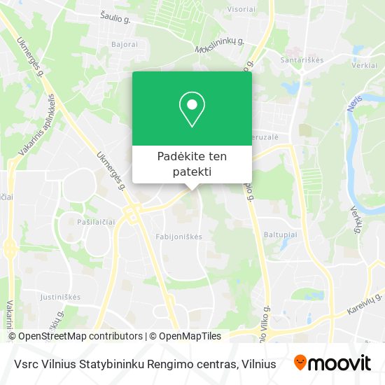 Vsrc Vilnius Statybininku Rengimo centras žemėlapis