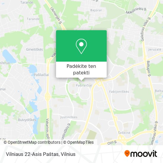 Vilniaus 22-Asis Paštas žemėlapis