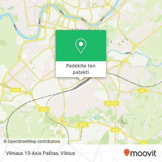 Vilniaus 13-Asis Paštas žemėlapis