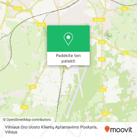Vilniaus Oro Uosto Klientų Aptarnavimo Poskyris žemėlapis