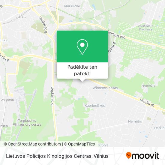 Lietuvos Policijos Kinologijos Centras žemėlapis