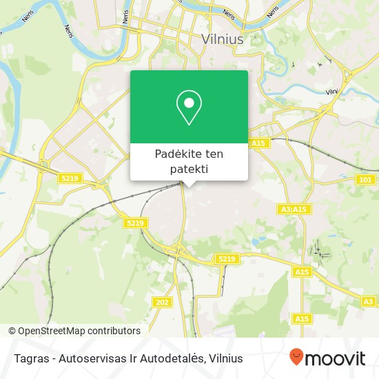 Tagras - Autoservisas Ir Autodetalės žemėlapis