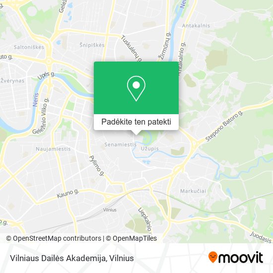 Vilniaus Dailės Akademija žemėlapis