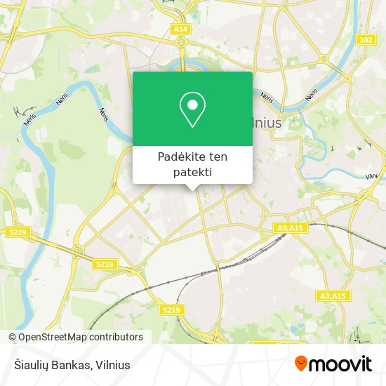 Šiaulių Bankas žemėlapis