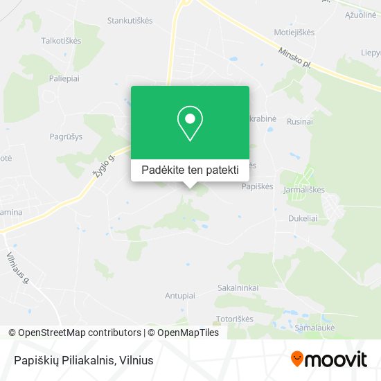 Papiškių Piliakalnis žemėlapis