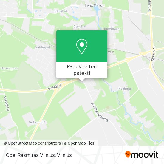 Opel Rasmitas Vilnius žemėlapis