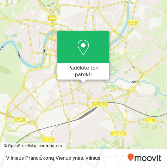 Vilniaus Pranciškonų Vienuolynas žemėlapis