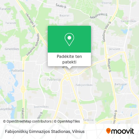 Fabijoniškių Gimnazijos Stadionas žemėlapis