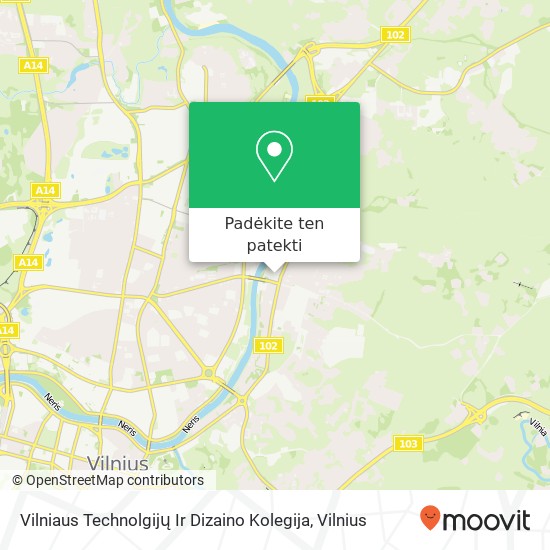 Vilniaus Technolgijų Ir Dizaino Kolegija žemėlapis