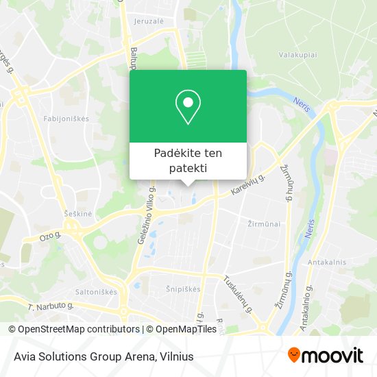 Avia Solutions Group Arena žemėlapis