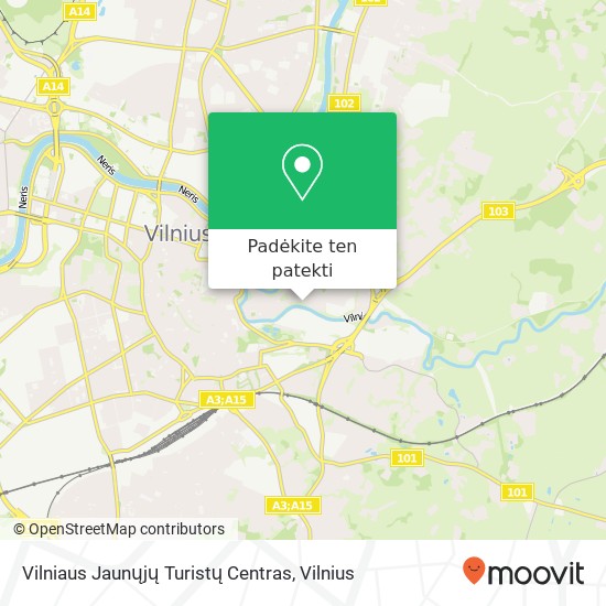 Vilniaus Jaunųjų Turistų Centras žemėlapis