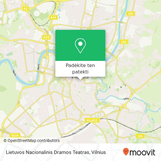 Lietuvos Nacionalinis Dramos Teatras žemėlapis