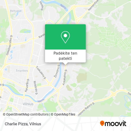 Charlie Pizza žemėlapis