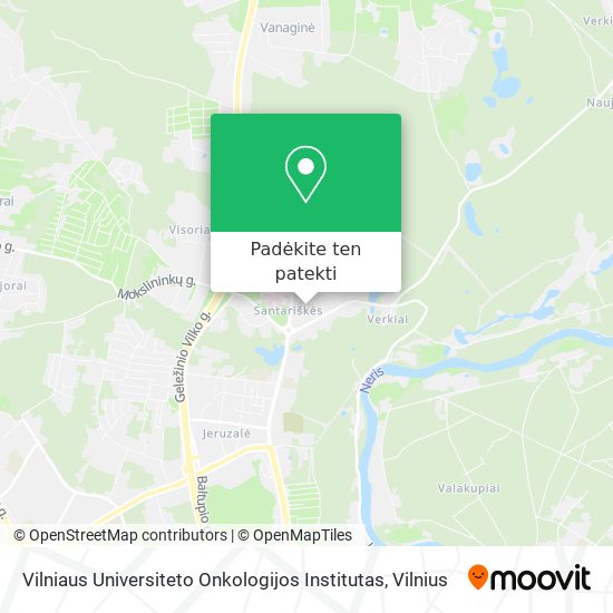 Vilniaus Universiteto Onkologijos Institutas žemėlapis