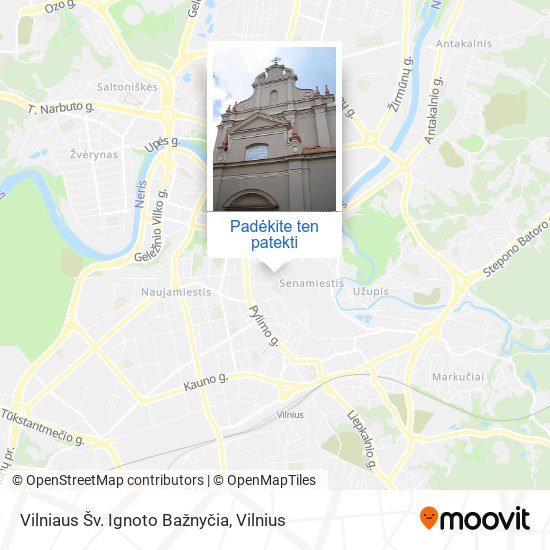 Vilniaus Šv. Ignoto Bažnyčia žemėlapis
