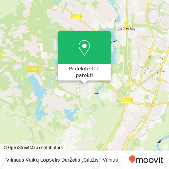 Vilniaus Vaikų Lopšelis-Darželis „Gilužis“ žemėlapis