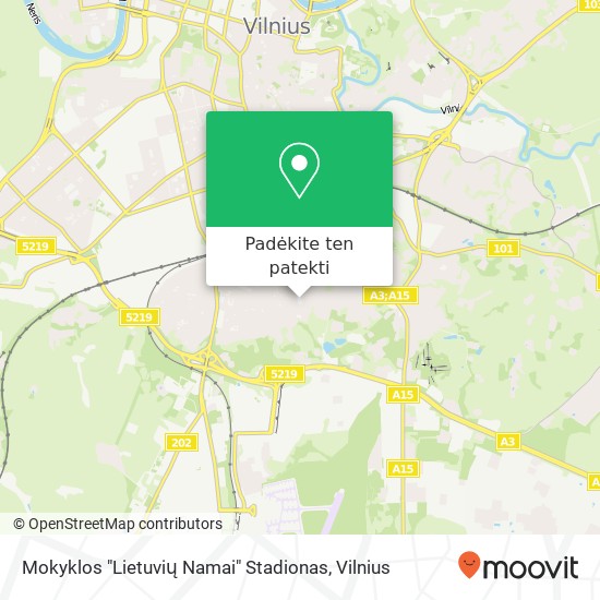 Mokyklos "Lietuvių Namai" Stadionas žemėlapis