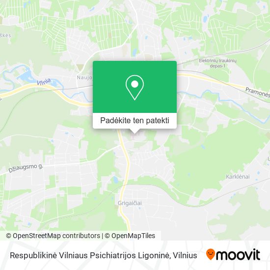 Respublikinė Vilniaus Psichiatrijos Ligoninė žemėlapis