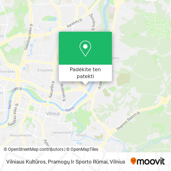 Vilniaus Kultūros, Pramogų Ir Sporto Rūmai žemėlapis