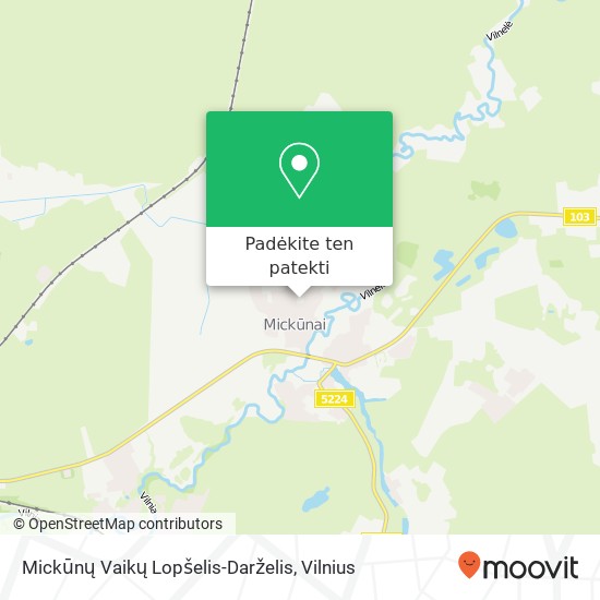 Mickūnų Vaikų Lopšelis-Darželis žemėlapis