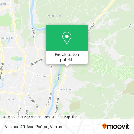 Vilniaus 40-Asis Paštas žemėlapis