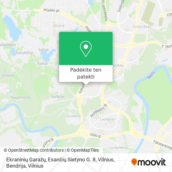 Ekraninių Garažų, Esančių Sietyno G. 8, Vilnius, Bendrija žemėlapis