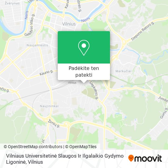 Vilniaus Universitetinė Slaugos Ir Ilgalaikio Gydymo Ligoninė žemėlapis