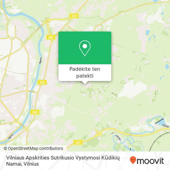 Vilniaus Apskrities Sutrikusio Vystymosi Kūdikių Namai žemėlapis