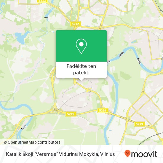 Katalikiškoji "Versmės" Vidurinė Mokykla žemėlapis