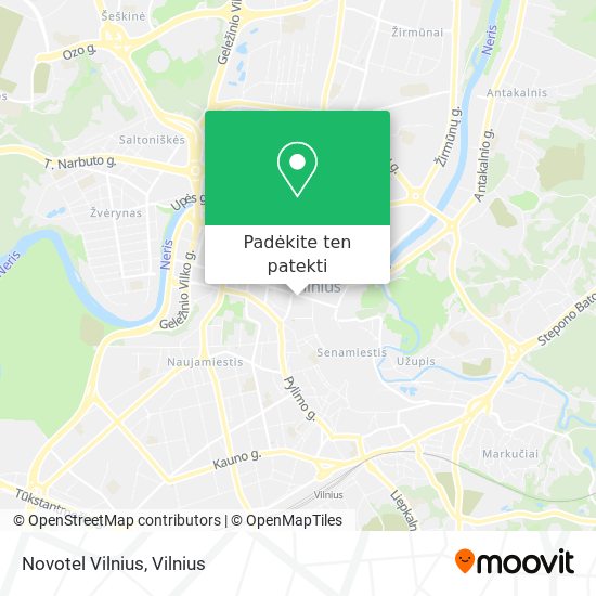 Novotel Vilnius žemėlapis