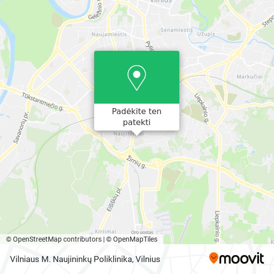 Vilniaus M. Naujininkų Poliklinika žemėlapis