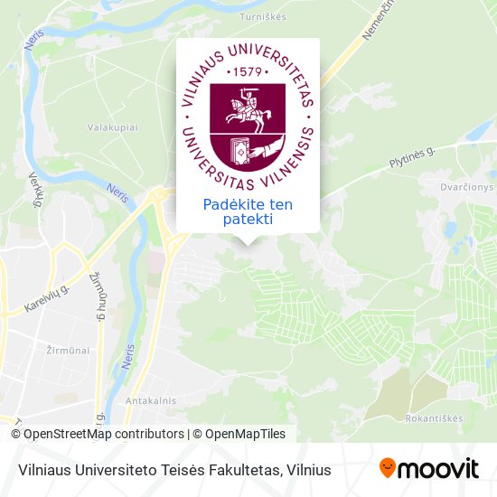 Vilniaus Universiteto Teisės Fakultetas žemėlapis